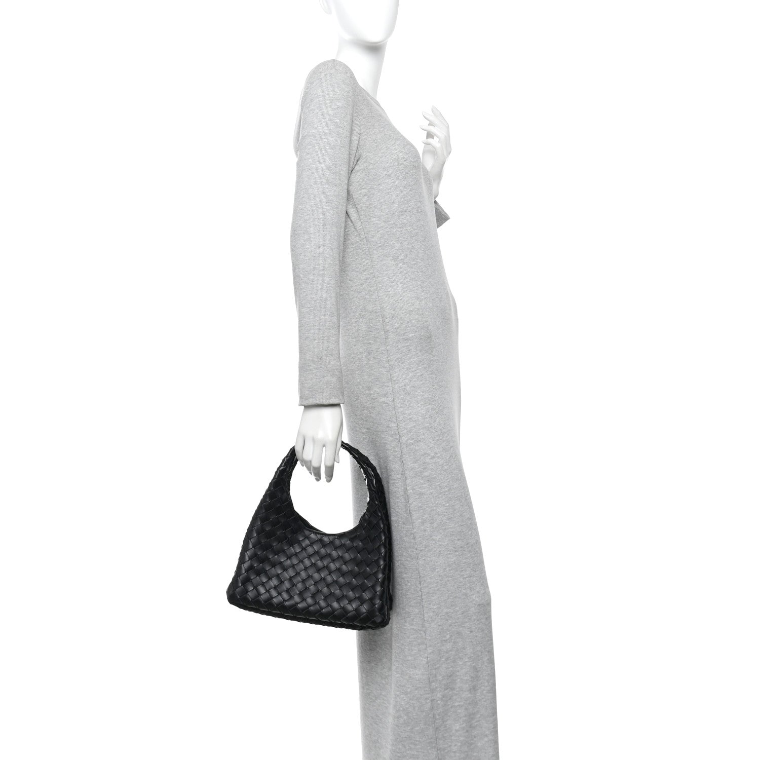 Bottega Veneta Nappa Intrecciato Small Campana Shoulder Bag Black 2 of 11