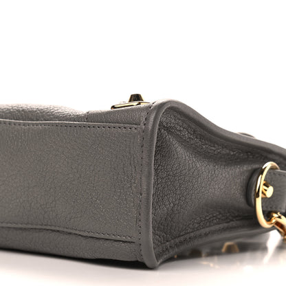 Balenciaga Chevre Gold Metallic Edge Hardware Mini City Gris Acier 9 of 9