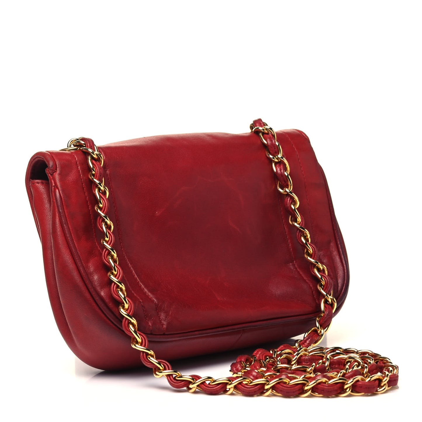 Lambskin Mini CC Timeless Flap Red