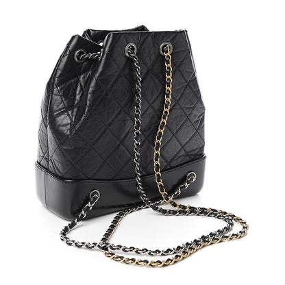 Chanel Aged Calfskin Quilted Small Gabrielle Backpack Black 2 of 10