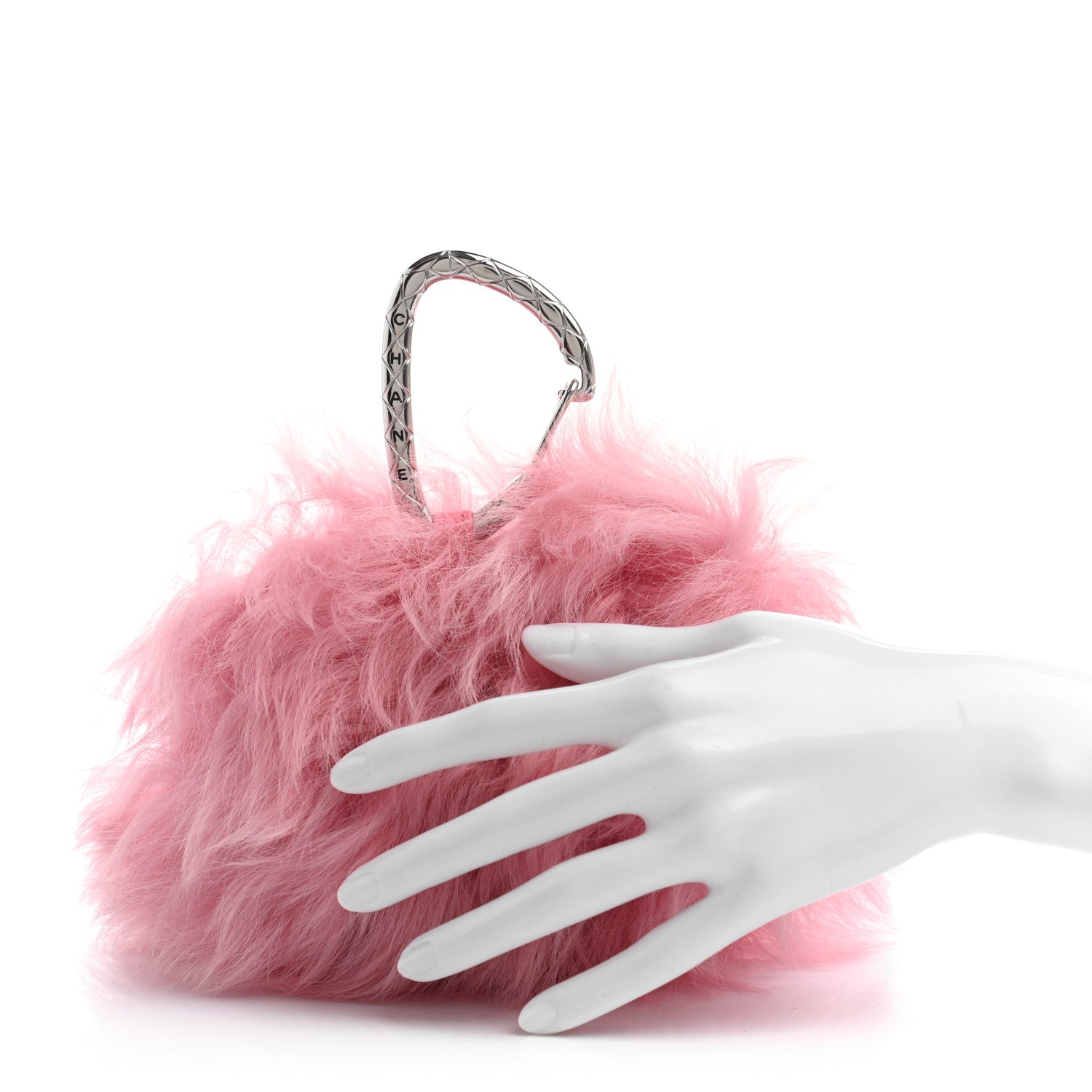 Chanel Shearling Lambskin CC Hook Card Holder Pink 2 of 8