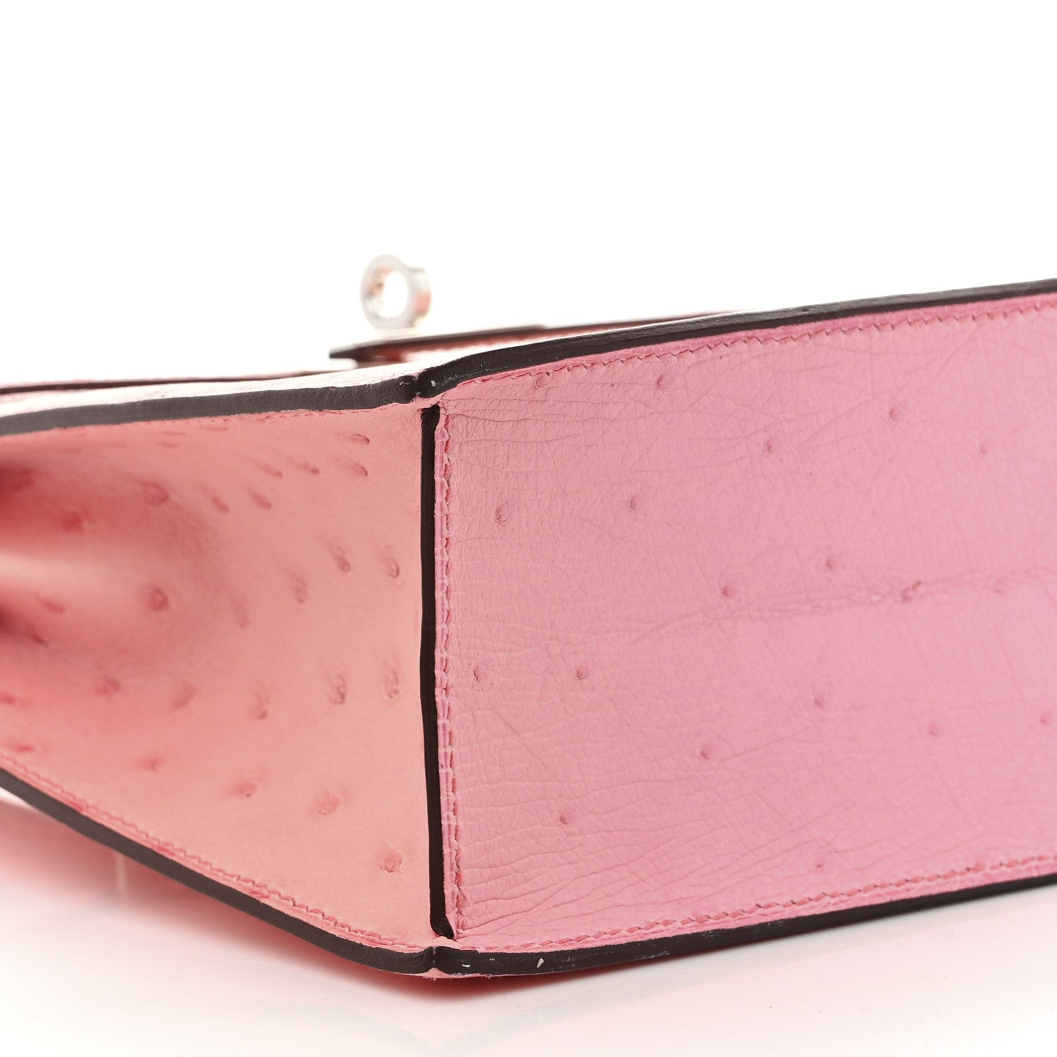 Hermes Ostrich Kelly Danse II Belt Bag Rose Bubblegum 10 of 12