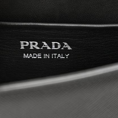 Prada Saffiano Flap Shoulder Bag Black 6 of 12