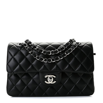 Chanel Lambskin Quilted Small Double Flap Black 1 of 10