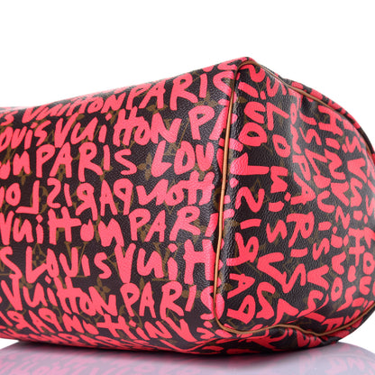 Louis Vuitton Monogram Graffiti Speedy 30 Fuchsia 9 of 9