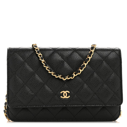 Chanel Caviar Quilted Wallet on Chain WOC Black 1 of 11