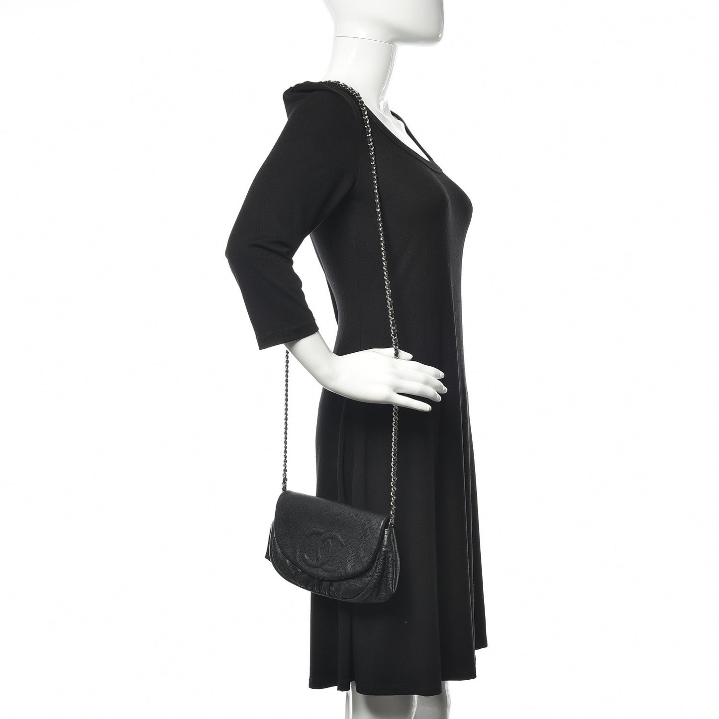Caviar Half Moon Wallet On Chain WOC Black
