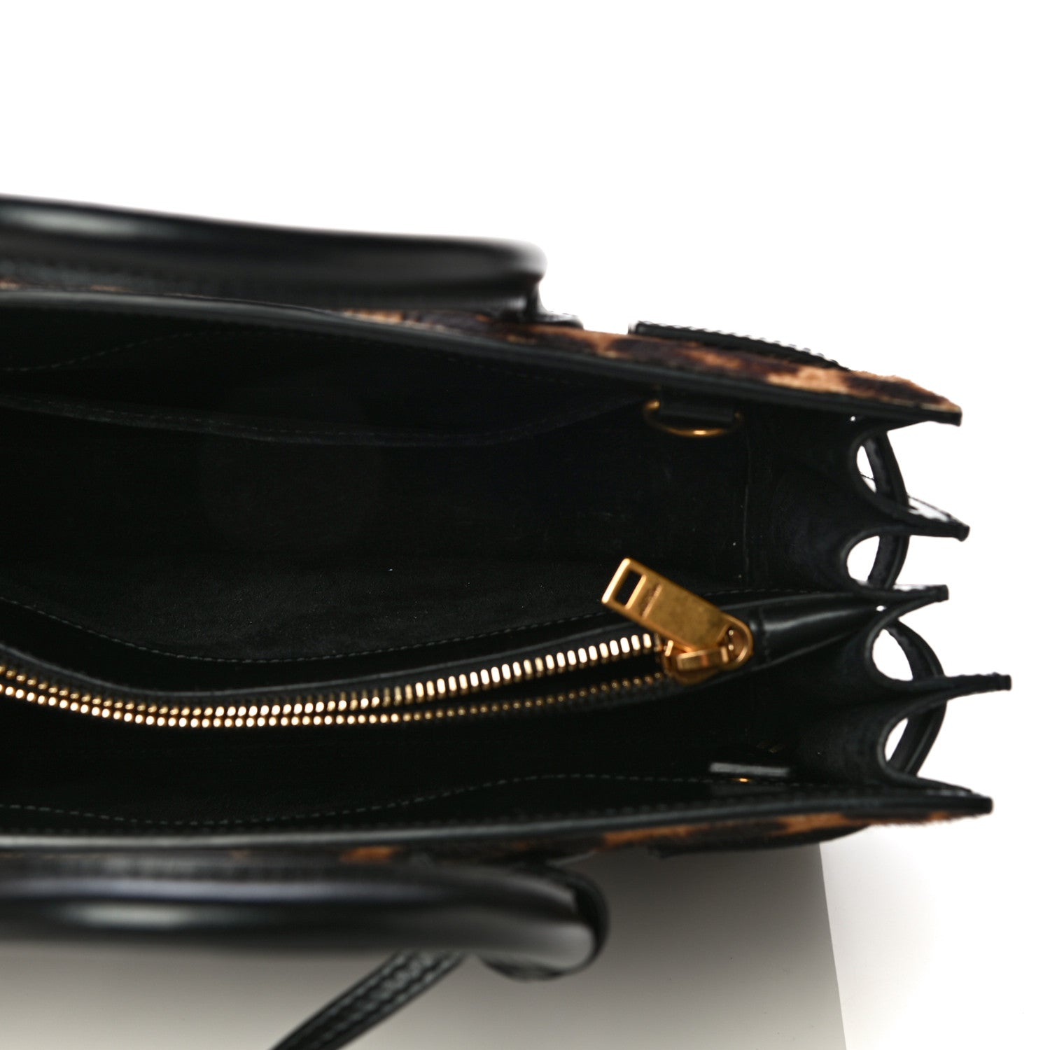 Saint Laurent Pony Effect Calfskin Leopard Print Baby Supple Sac De Jour 5 of 12