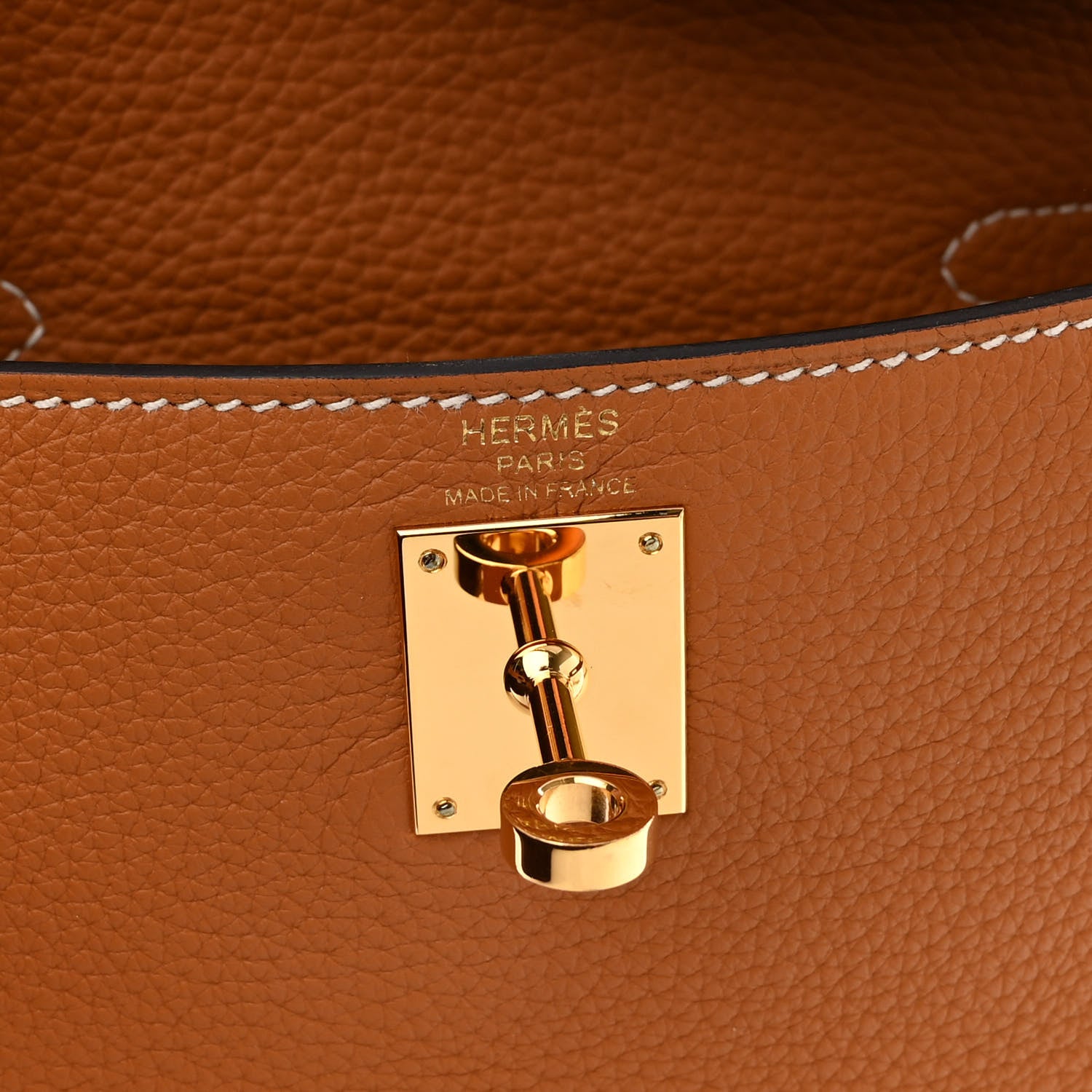 Hermes Taurillon Clemence Kelly Ado Backpack Toffee 6 of 9