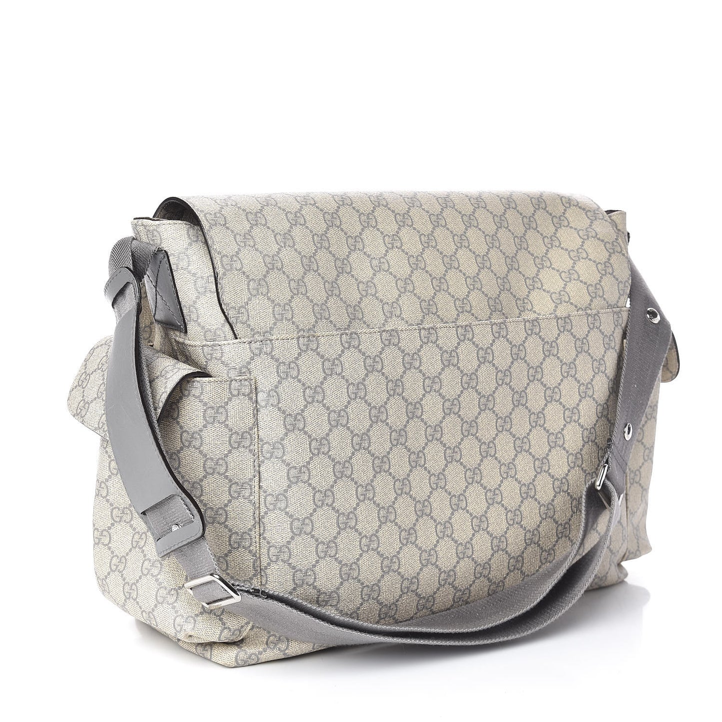 GG Plus Monogram Messenger Diaper Bag Ecru Grigio