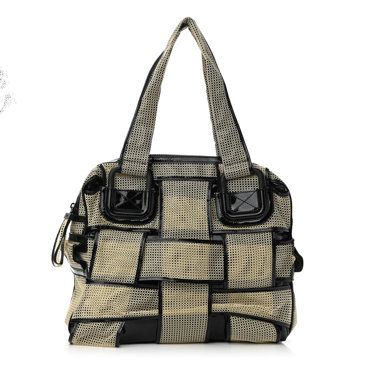 Patent Mesh Crossword Grande Bag Black