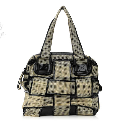 Fendi Patent Mesh Crossword Grande Bag Black 1 of 9