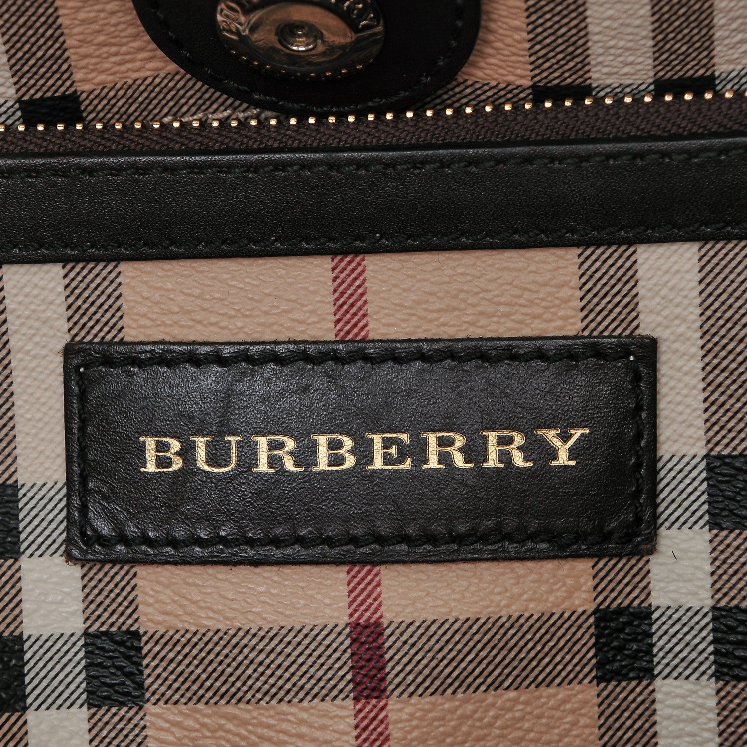 Burberry Haymarket Check Small Canterbury Tote Chocolate 6 of 6