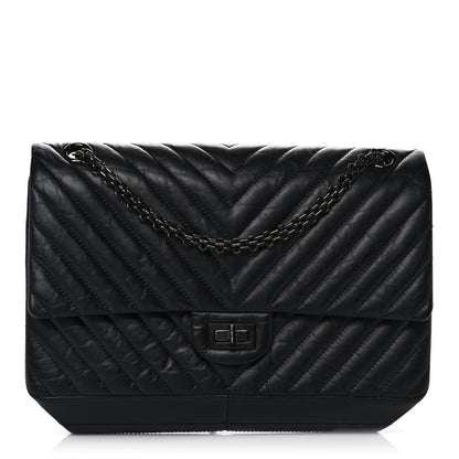 Chanel Aged Calfskin Chevron Quilted 2.55 Reissue 226 So Black 1 of 23