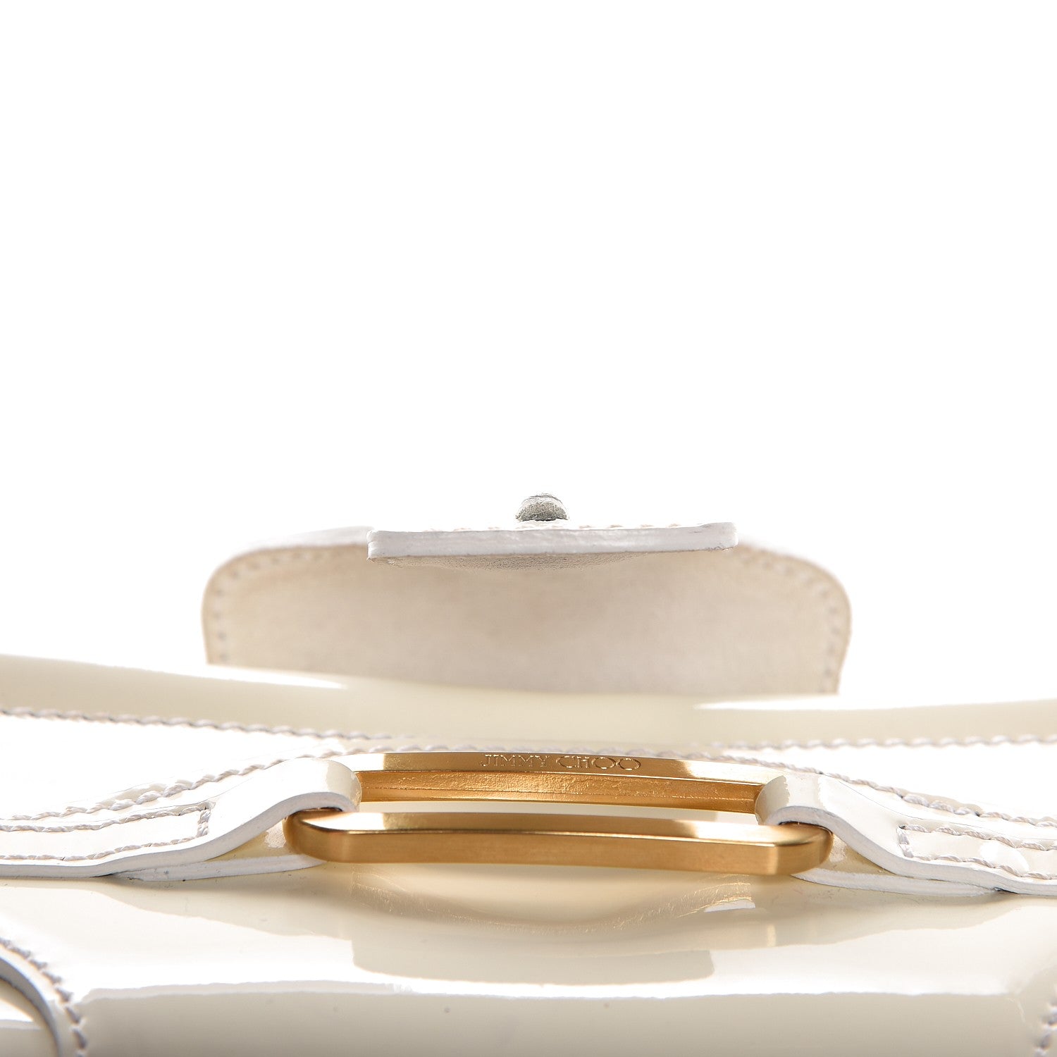 Jimmy Choo Patent Calfskin Tulita Clutch Off White 10 of 10
