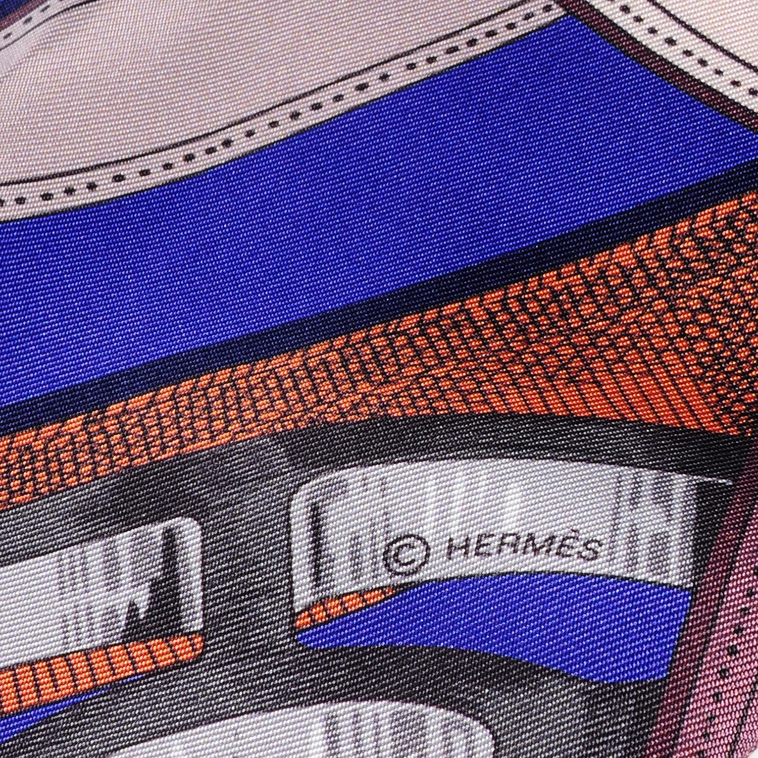 Hermes Silk Cavalcadour Maxi Twilly Bleu 6 of 6