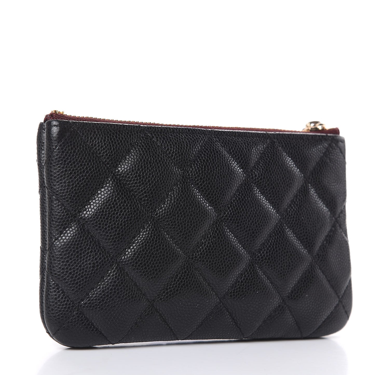 Caviar Quilted Small Cosmetic Case Black