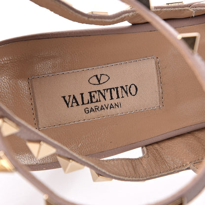 Valentino Garavani Patent Nappa Rockstud Ankle Strap 100mm Pumps 38 Poudre 7 of 9