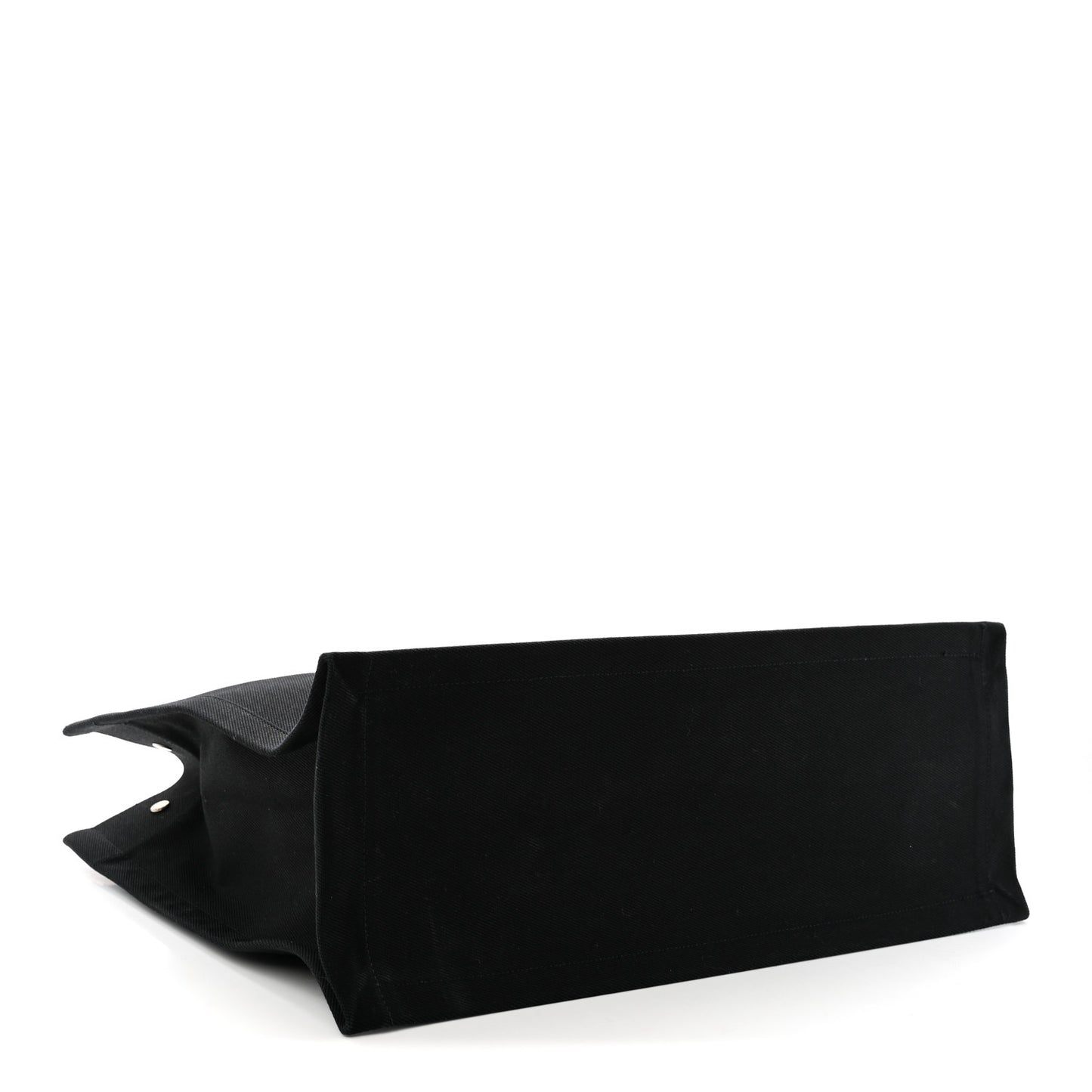 Linen Calfskin Rive Gauche Tote Black