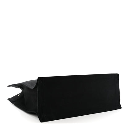 Saint Laurent Linen Calfskin Rive Gauche Tote Black 4 of 10