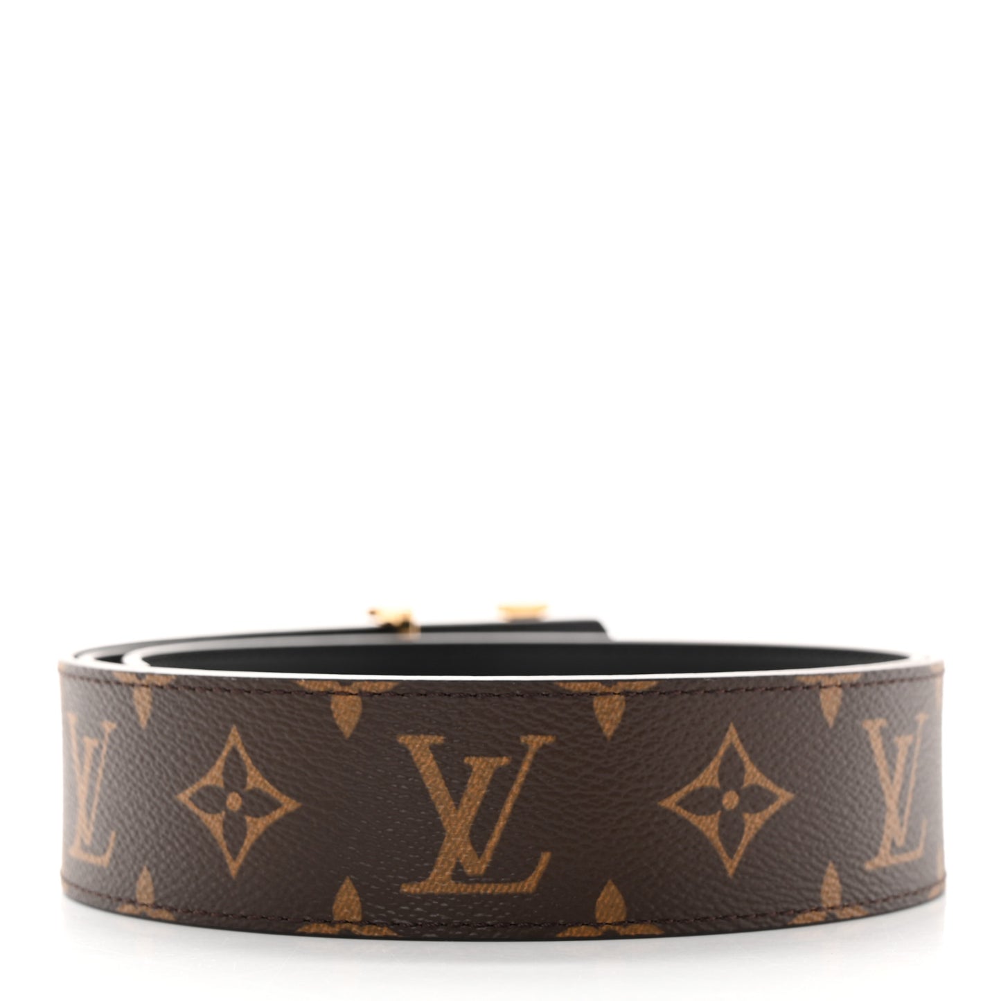 Calfskin Monogram 40mm LV Initiales Reversible Belt 95 38 Brown
