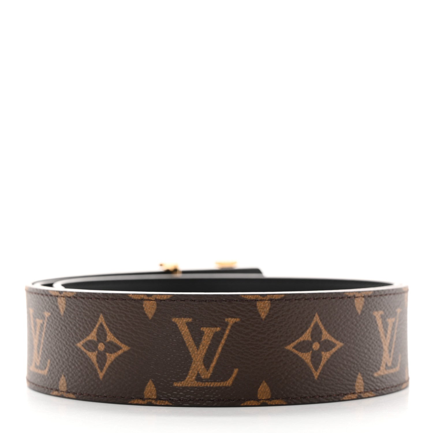 Louis Vuitton Calfskin Monogram 40mm LV Initiales Reversible Belt 95 38 Brown 2 of 5
