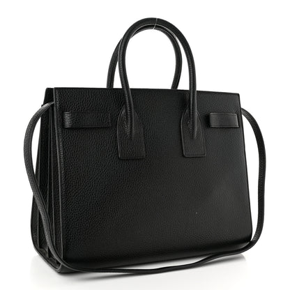 Saint Laurent Grained Calfskin Small Sac De Jour Black 3 of 11