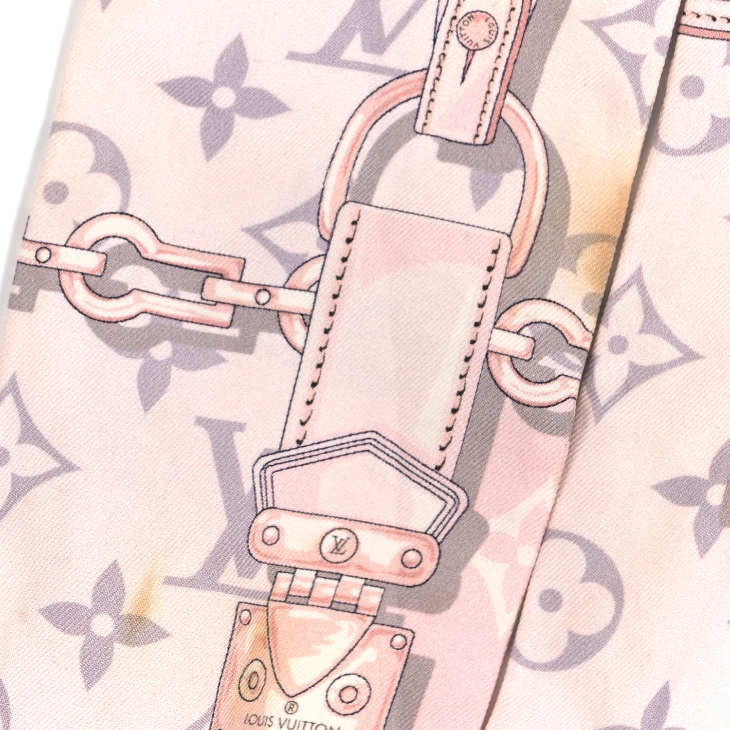Louis Vuitton Silk Monogram Confidential Bandeau Light Pink 4 of 4