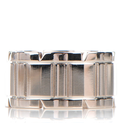 Cartier 18K White Gold 11mm Tank Francaise Ring 58 8.25 1 of 4