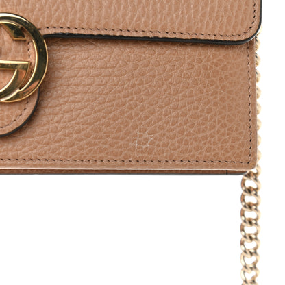 Gucci Dollar Calfskin Interlocking G Chain Wallet Camelia 9 of 9