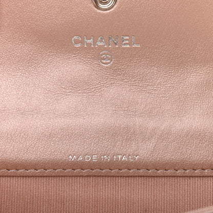 Chanel Goatskin Camellia Embossed Card Holder Wallet Light Pink 6 of 7