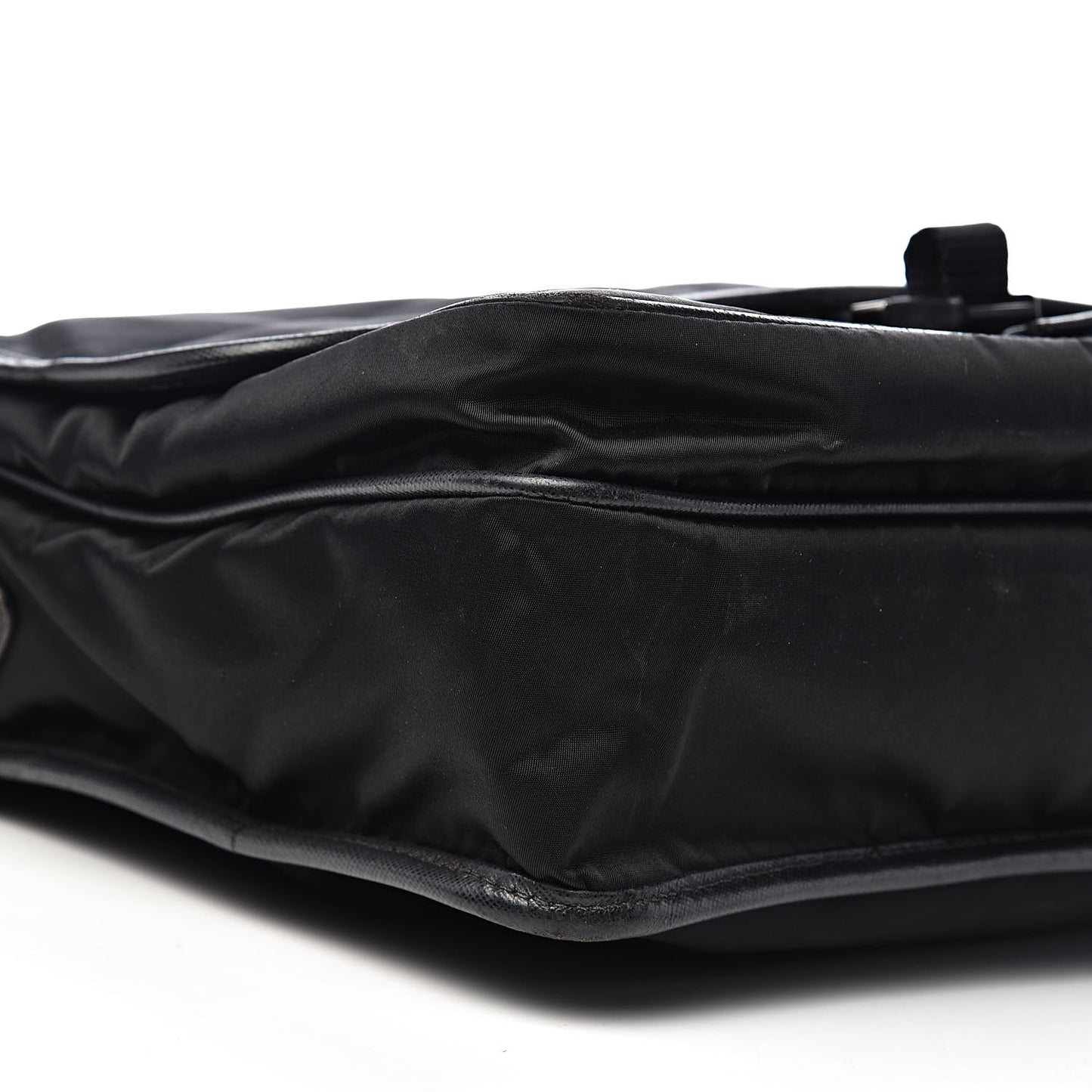 Tessuto Nylon Saffiano Messenger Satchel Black