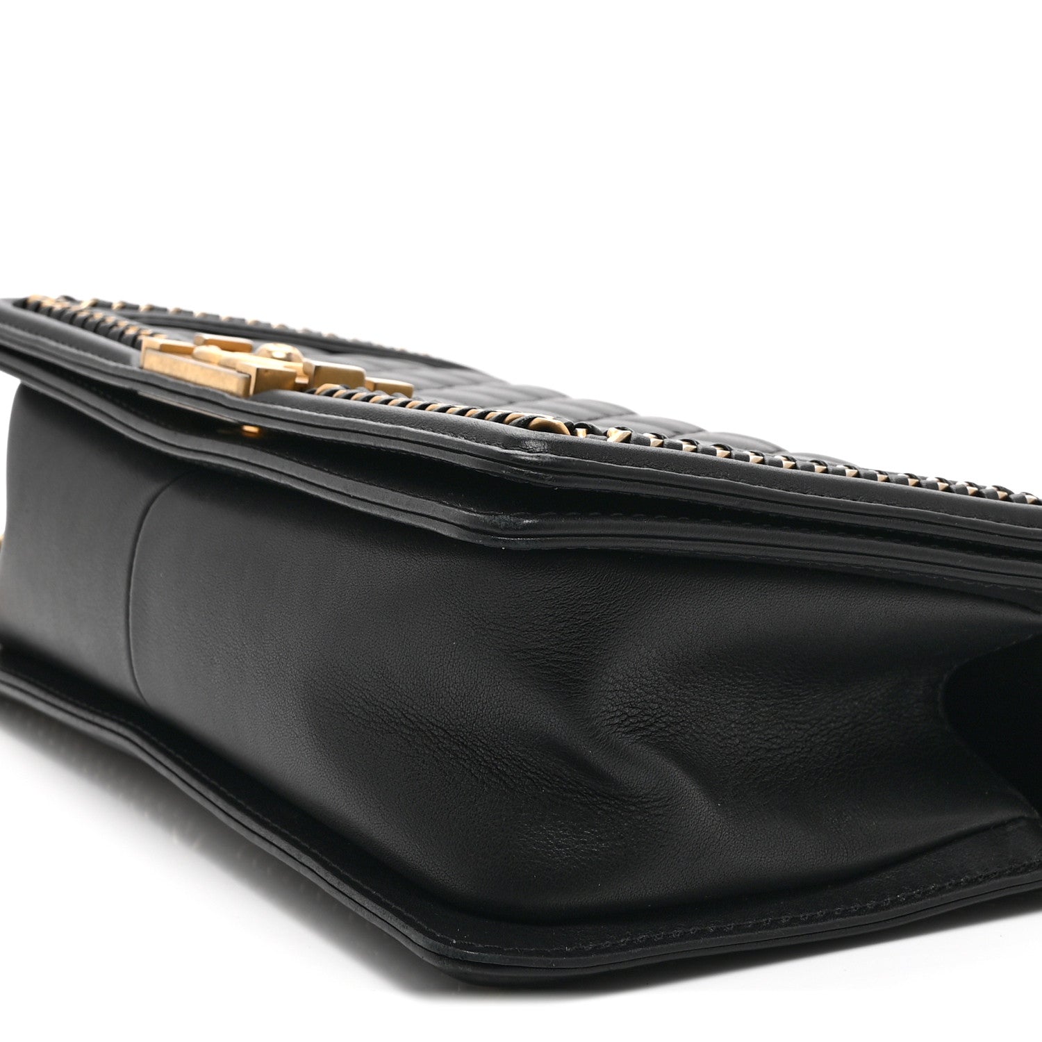 Chanel Lambskin Quilted Medium Top Handle Boy Flap Black 10 of 10