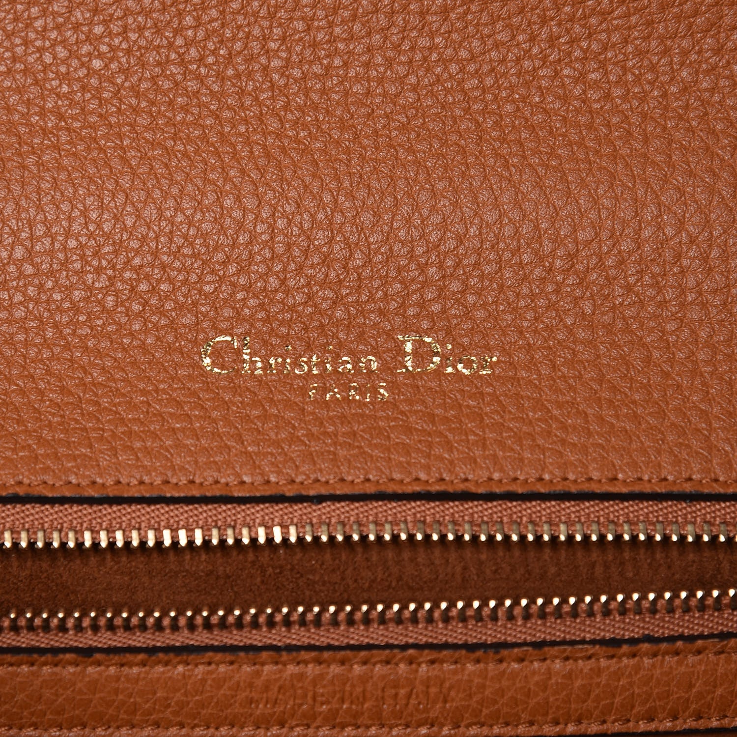Christian Dior Grained Calfskin Medium Diorama Flap Bag Brown 8 of 10