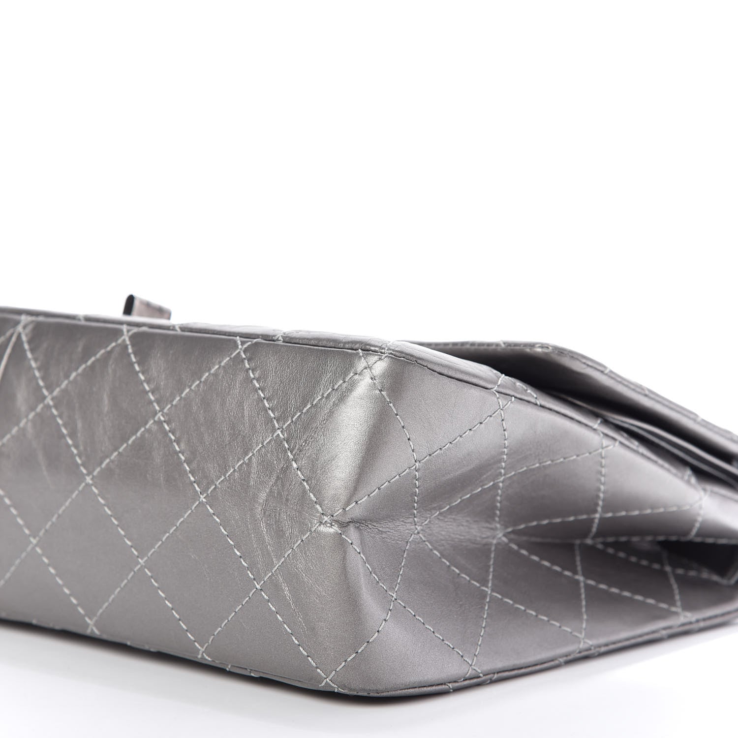 Chanel Metallic Aged Calfskin Quilted 2.55 Reissue 227 Flap Grey 7 of 10