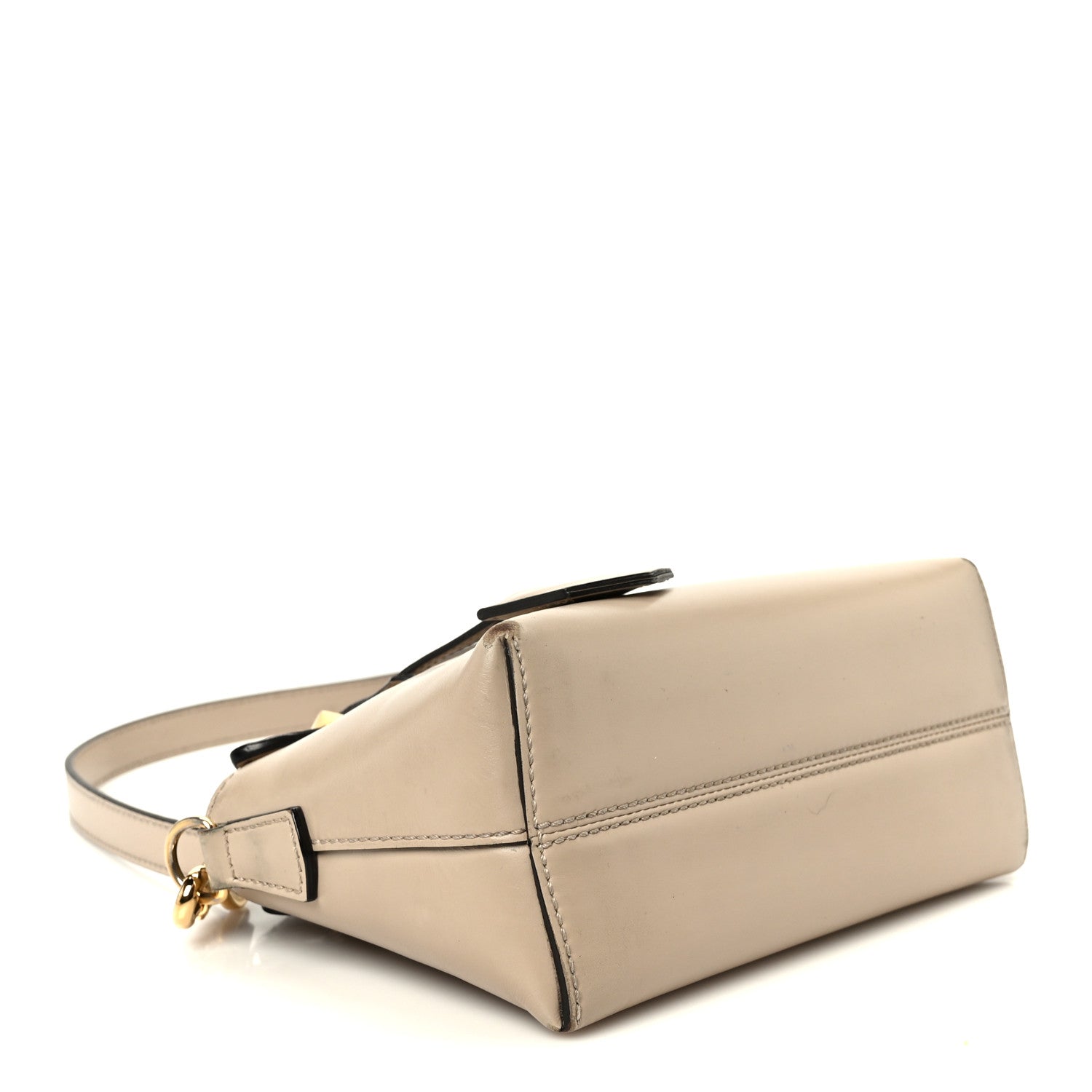 Fendi Vitello King Logo Embossed Mini By The Way Boston Bag Nuvola 3 of 10