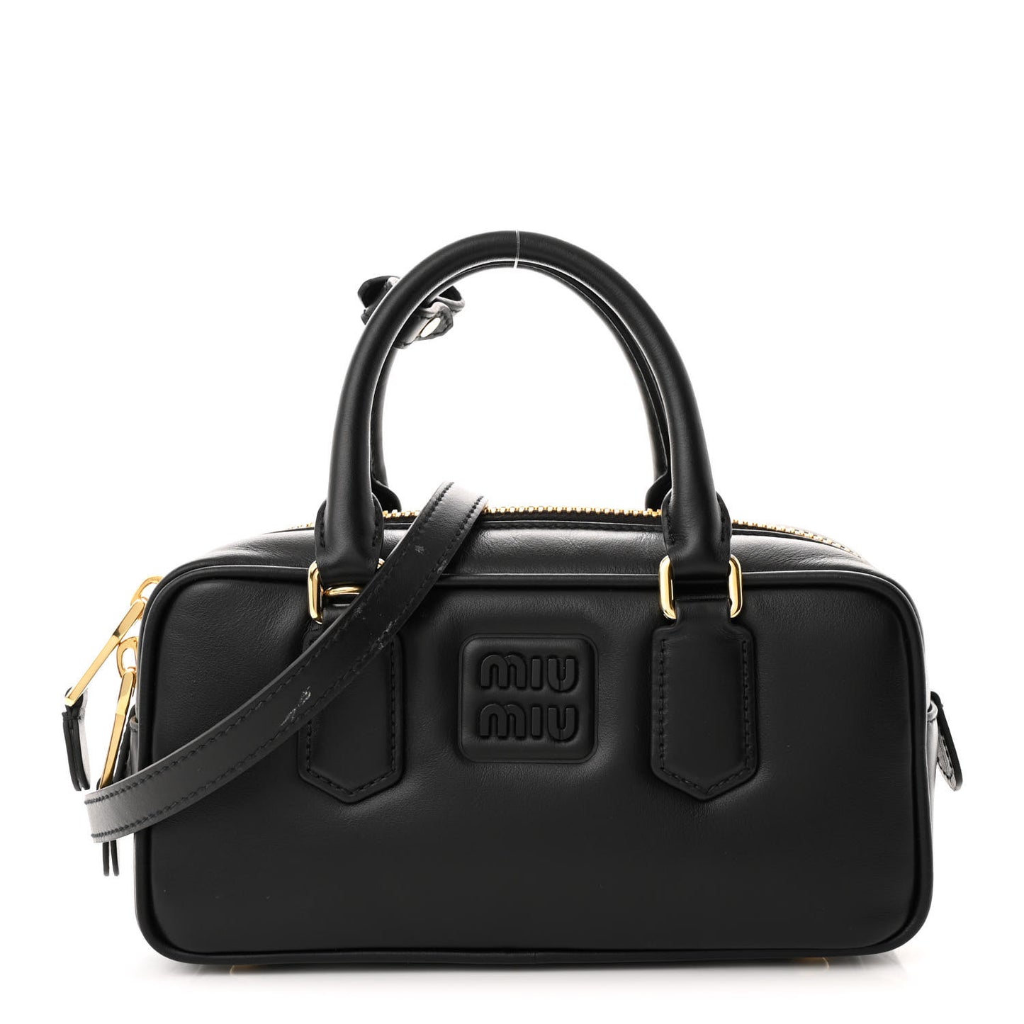 Calfskin Regular Arcadie Top Handle Bag Black