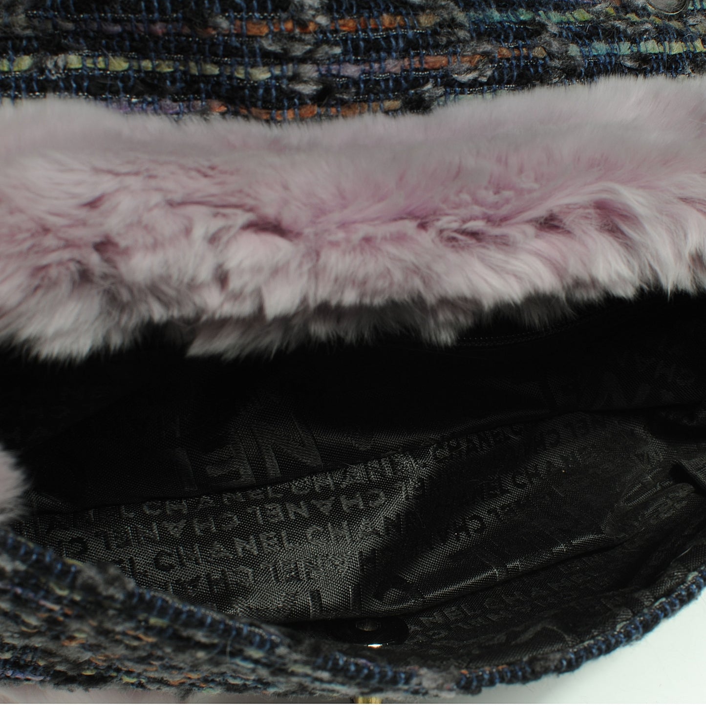 Fantasy Fur Tweed Flap Lilac