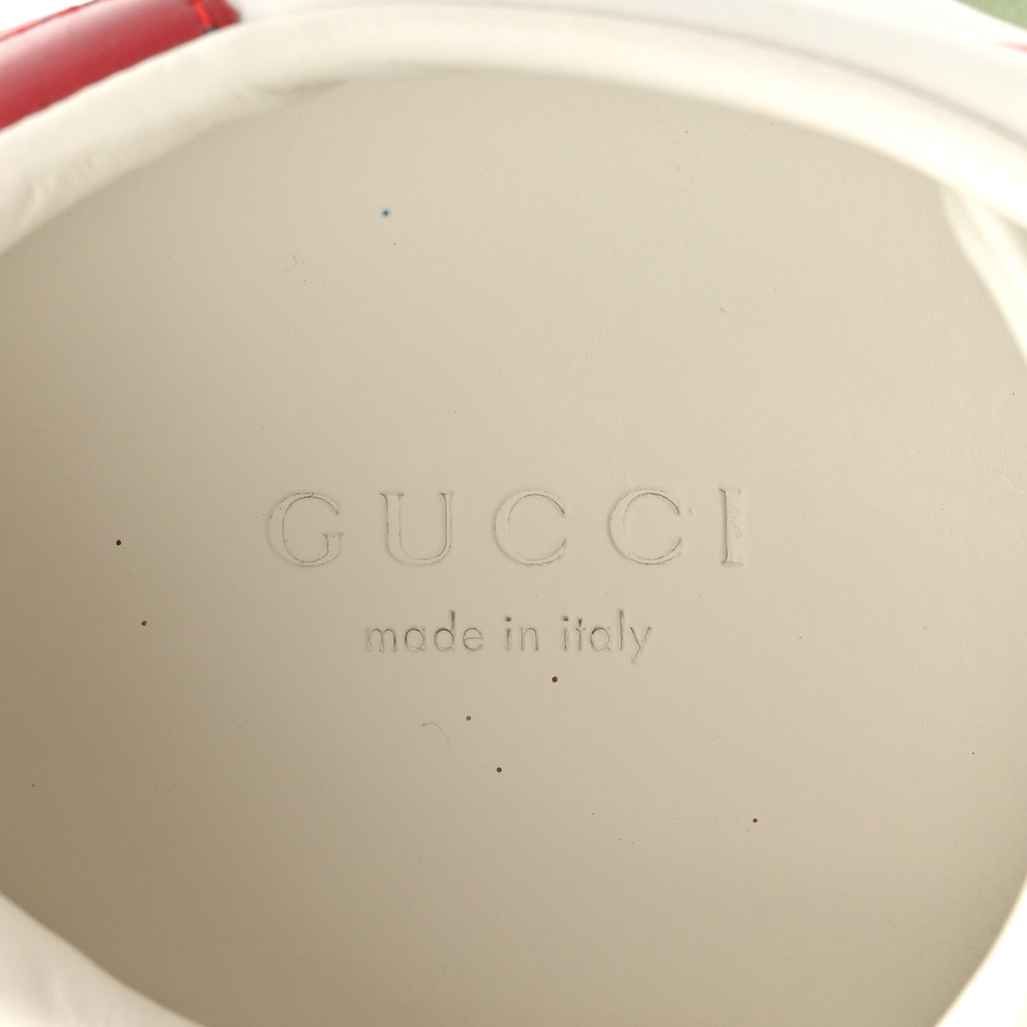 Gucci Calfskin Interlocking G Womens New Ace Sneakers 35.5 White Red Flame Green 10 of 13