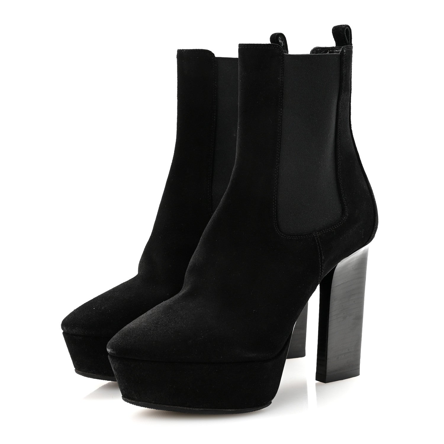 Saint Laurent Suede Vika 95 Chelsea Boot 38 Black 4 of 9