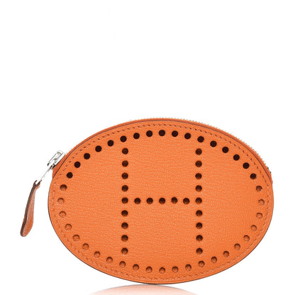Hermes Chevre Mysore Evelyne Coin Purse Orange 1 of 8