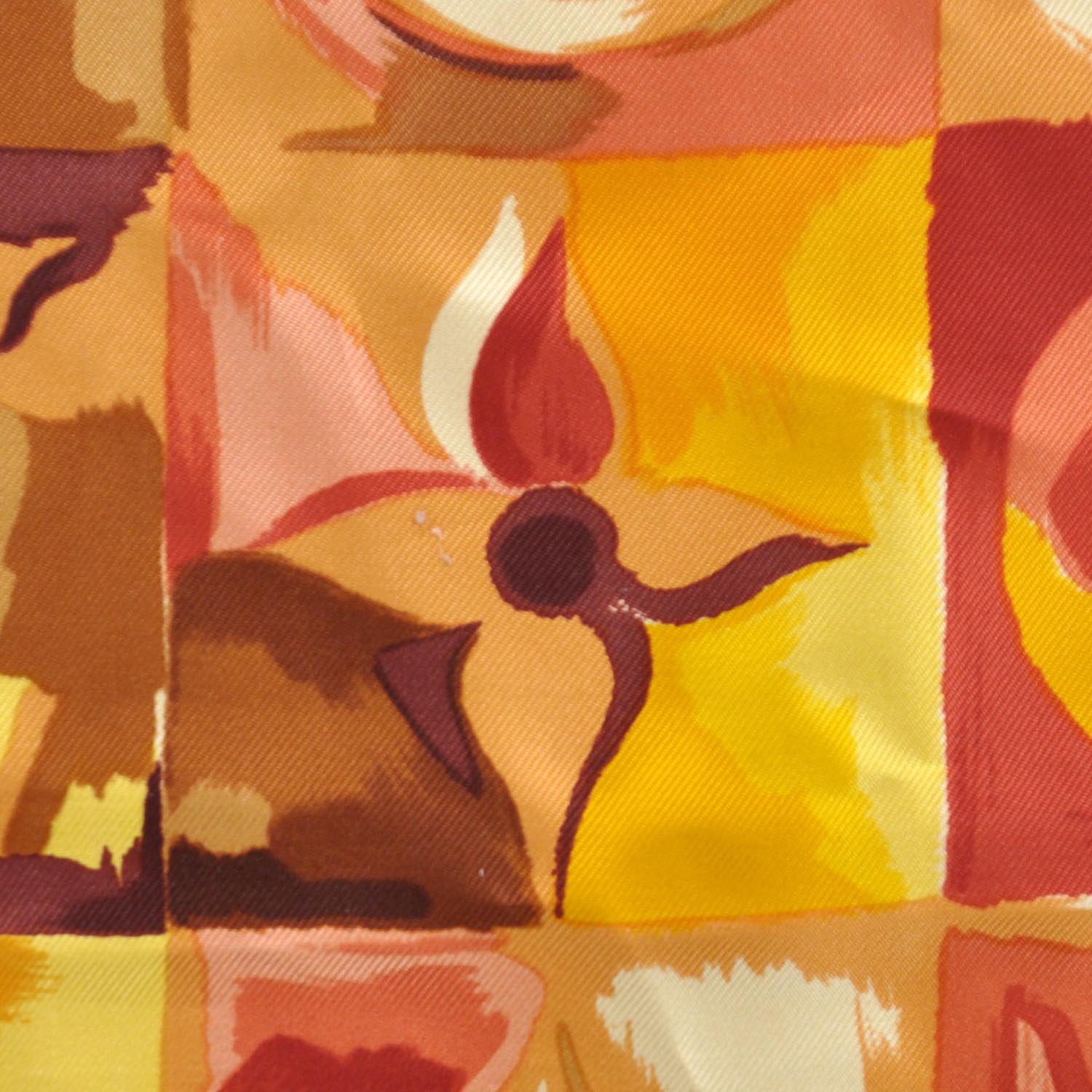 Louis Vuitton Silk Carre Au Fil De Temps Scarf Orange 6 of 9