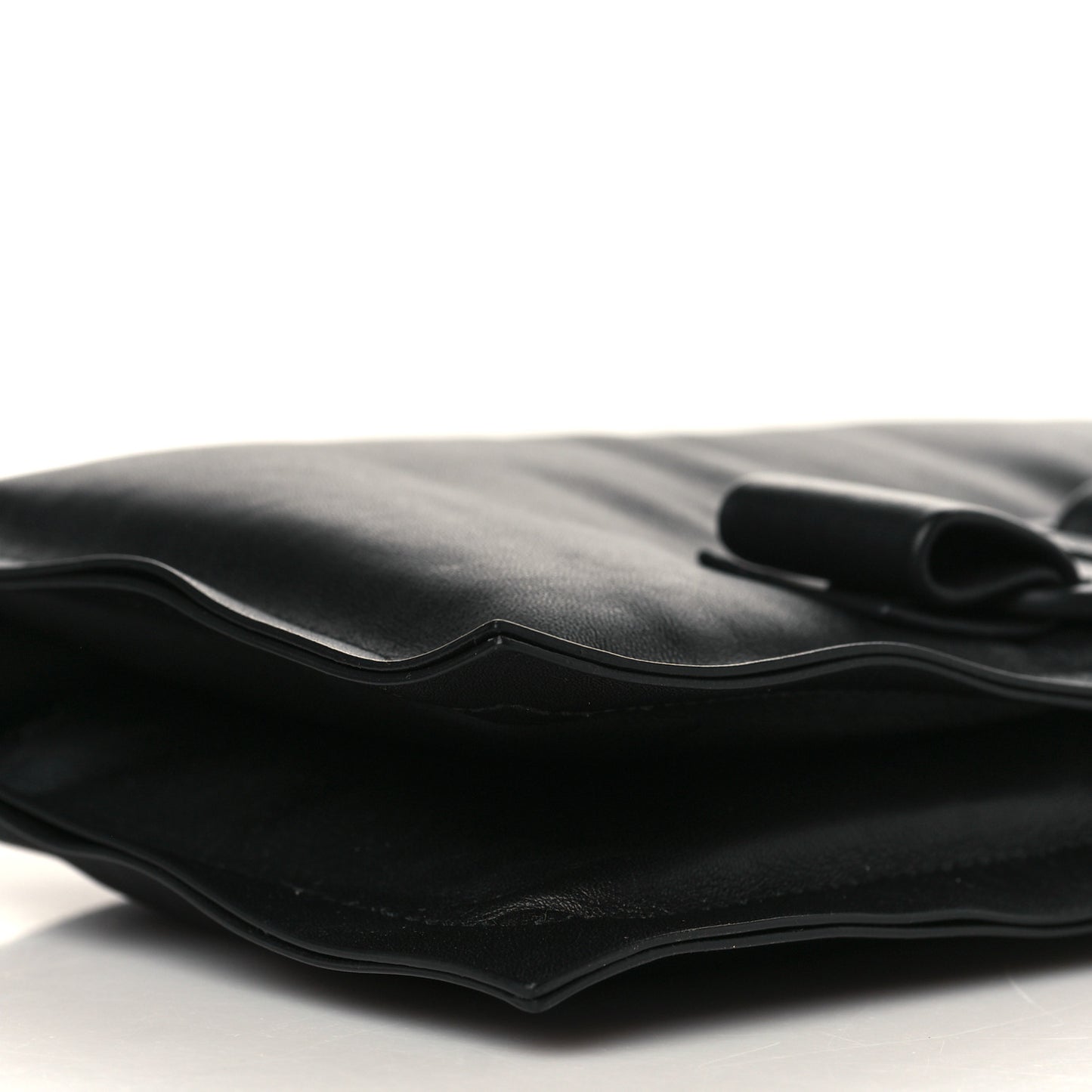 Calfskin Mini Viva Bow Shoulder Bag Black