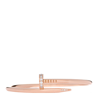 Cartier 18K Pink Gold Diamond Juste Un Clou Bracelet 18 1 of 4