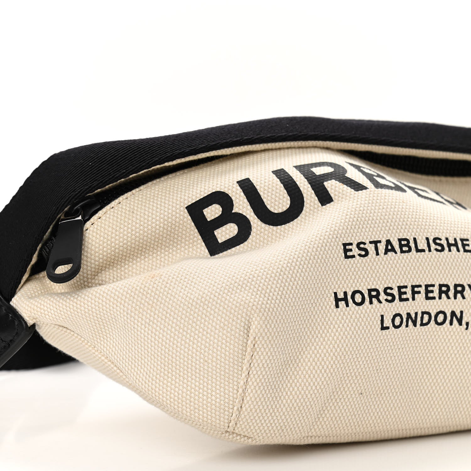 Burberry Canvas Horseferry Print Medium Sonny Bum Bag Natural Black 8 of 9