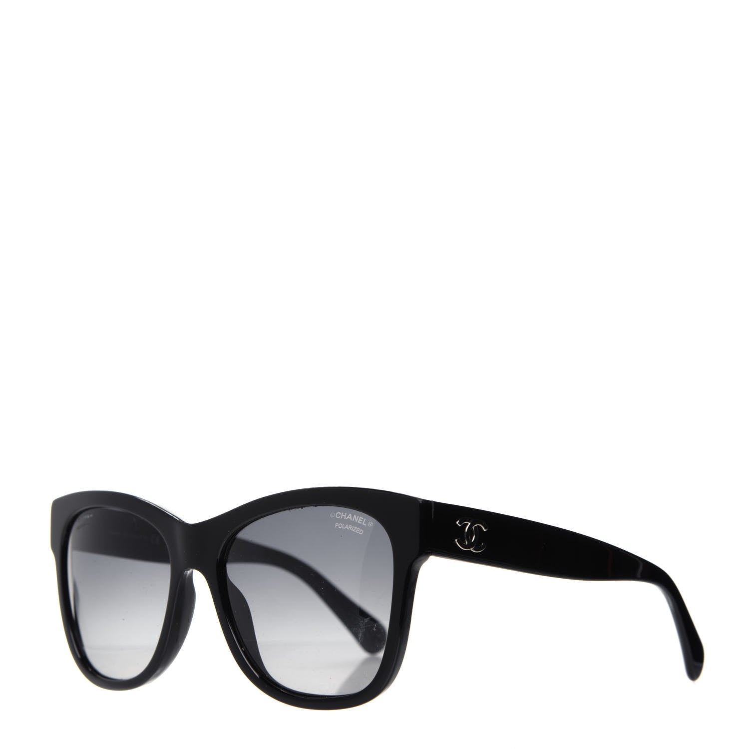 Chanel Acetate Polarized Square CC Sunglasses 5380 Black 1 of 8