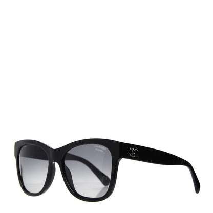 Chanel Acetate Polarized Square CC Sunglasses 5380 Black 1 of 8