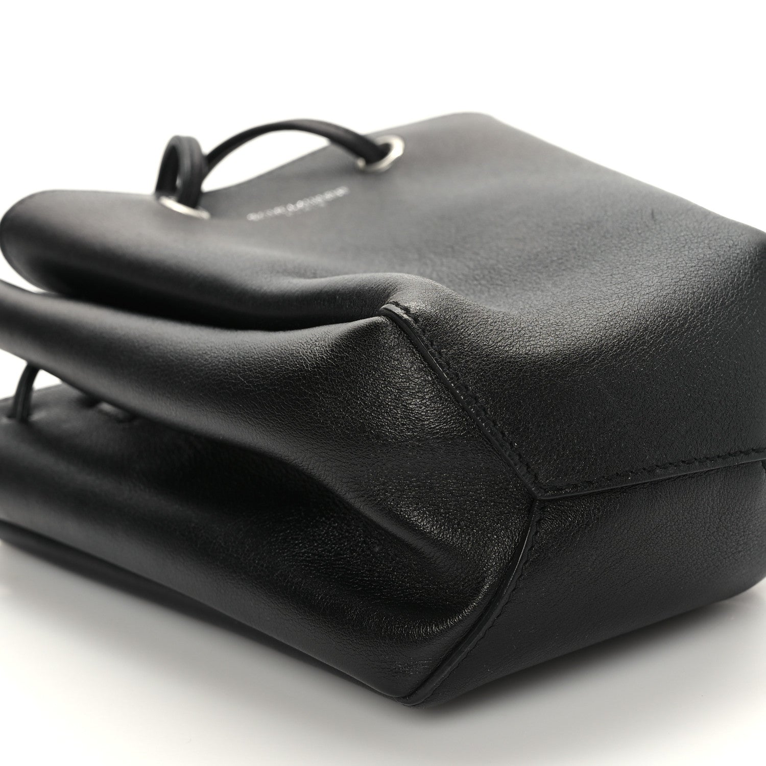 Saint Laurent Calfskin Monogram Mini Bourse Bucket Bag Black 7 of 8