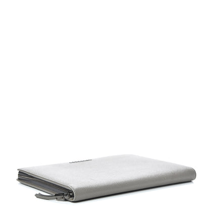 Burberry Grainy Calfskin Zip Around Organizer Grey 3 of 17