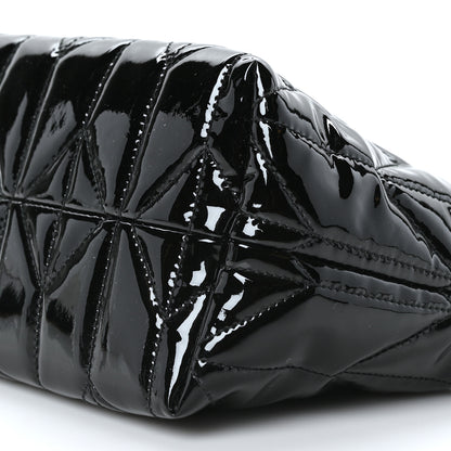 Miu Miu Iridescent Fabric Quilted Mini Spirit Ciré Bag Black 9 of 9